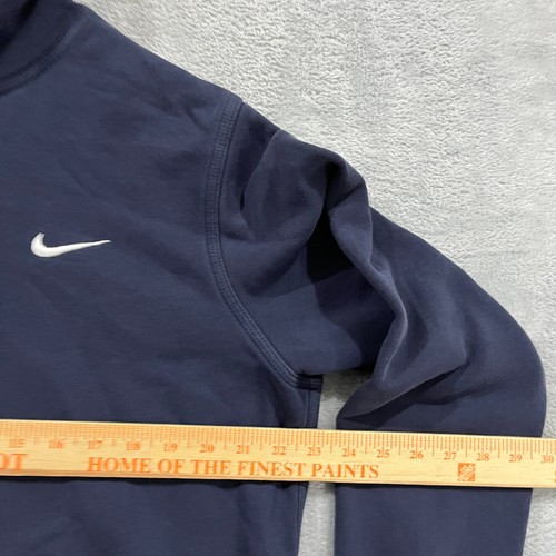 Nike Hoodie Mens Large Navy Blue Hooded Sweatshirt Club Fleece Sportswear - Picture 7 of 9