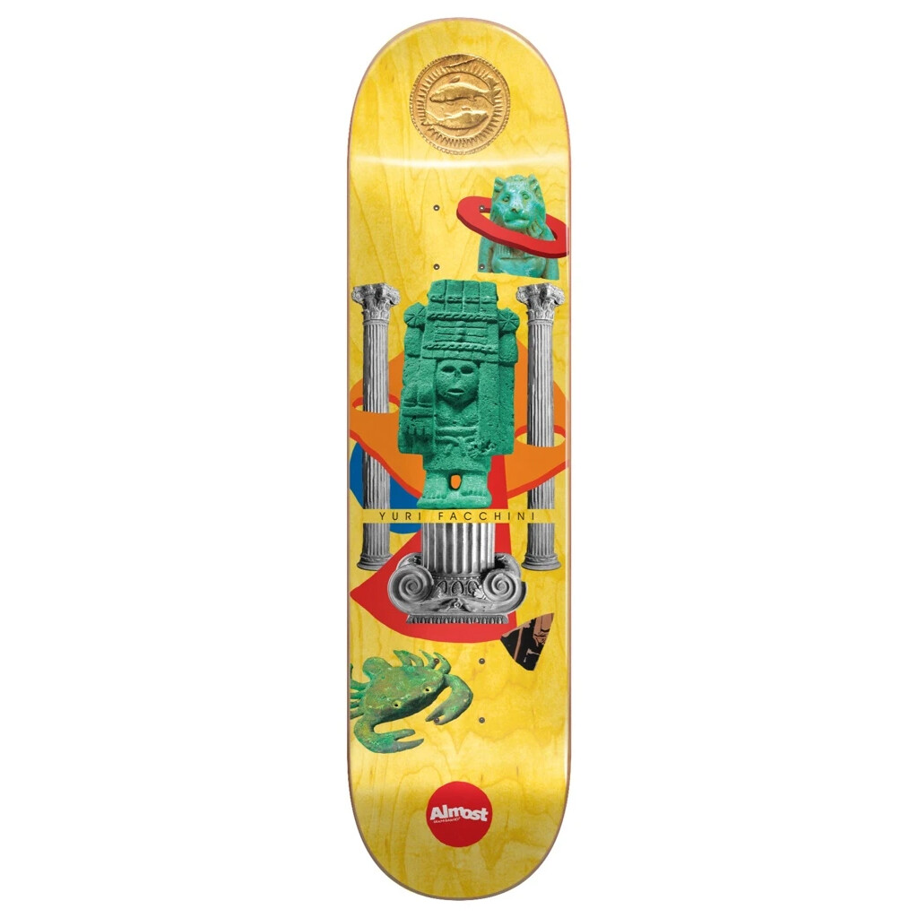 Almost YURI スケートボード Almost Skateboard Deck Yuri Faccini Relics Yellow 8.25