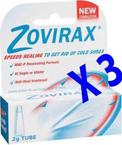 Zovirax X 32g tube cold sore cream - X 3 packs - Picture 1 of 1