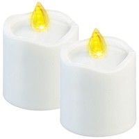 Pearl 2Er-Set Flackernde Grablicht-Led-Kerzen Mit DäMmerungssensor, Weiß