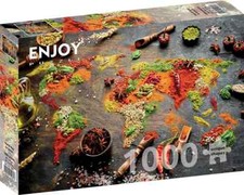 World Map in Spices 1000 Piece Jigsaw Puzzle Enjoy New