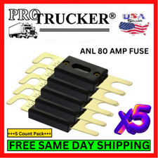 ProTrucker 80 AMP ANL Fuse Car Truck RV ATV Marine Audio Gold Tone PTANL80 5-Pk
