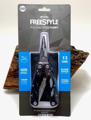 Spro Freestyle Folding Tool 13in1 faltbare Zange Multitool Sprengringzange usw.