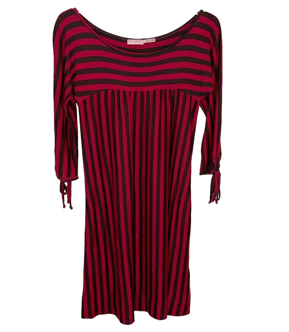 Juicy Couture Short 3/4 Sleeve Striped Dresses for Women