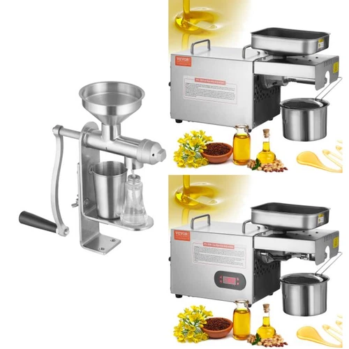 VEVOR Manual/Electric Oil Press Machine Stainless Steel Oil Extractor Peanuts