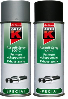Autok Hitzefest 800°C 650°C silber schwarz Lackspray Sprühlack Auspufflack 