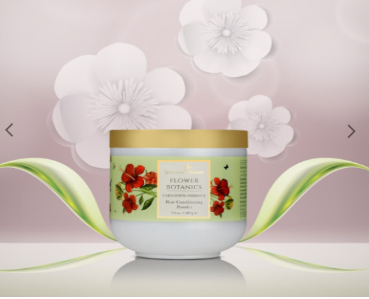 Flower Botanics - Polvo acondicionador capilar clavel-hibisco - 200 g