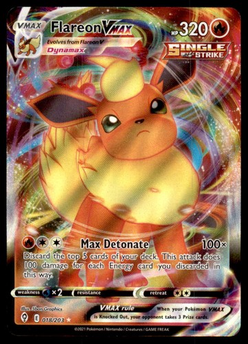 Flareon VMAX 018/203 Holo VMAX Rare Evolving Skies Pokemon Near Mint - Bild 1 von 2