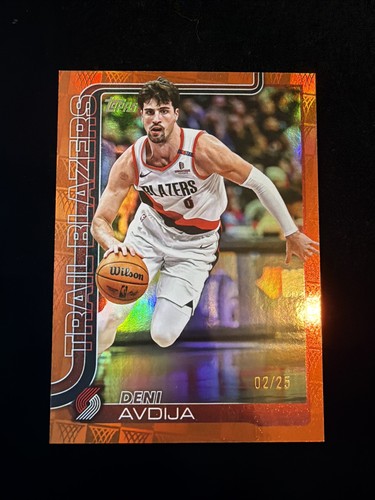 2025-26 Topps Deni Avdija Season Tip-Off Orange Foil #/25 Trail Blazers