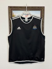 Vintage Adidas Newcastle United Football Train Half Shirt Vest Soccer Jersey L