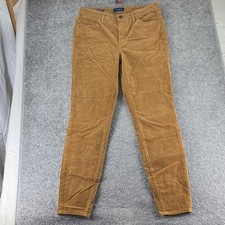 Talbots High Rise Waist Jegging Brown Corduroy Straight Leg Ankle Pants Womens 8