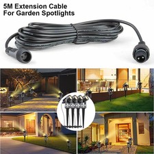 5M Extension Cable Line Waterproof for LED Spike Lights Garden Outdoor spotlight