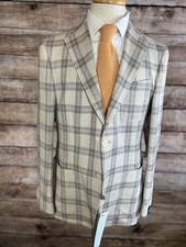 Blazer Scabal Kenton lana seta lino nuovo con etichette $2400 taglia 40 (50 EUR) bs77