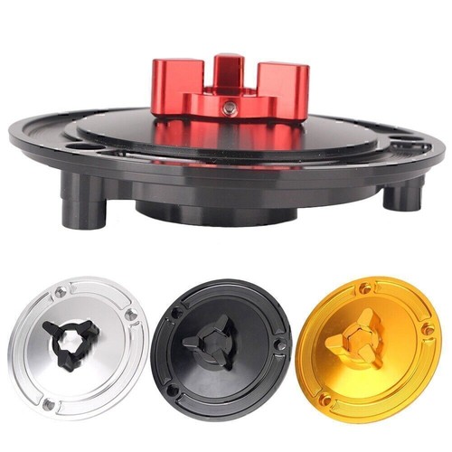 Aluminum CNC Gas Fuel Oil Tank Filler Cap Cover Universal For Suzuki Motorcycle - Foto 2 di 10