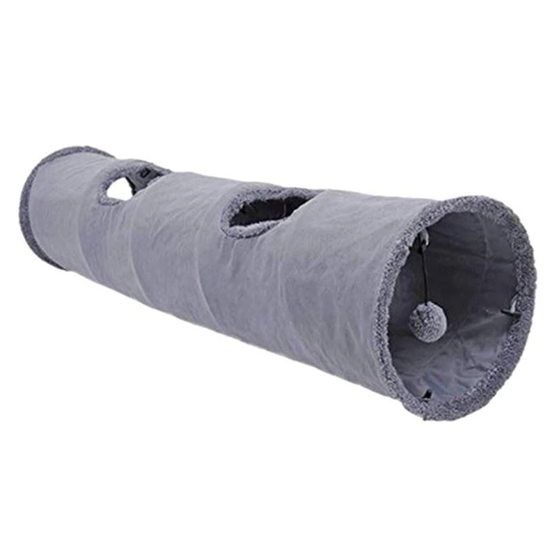 Collapsible for Cat Tunnel Kitten Toy Big Playtube Durable Suede Warm Plush