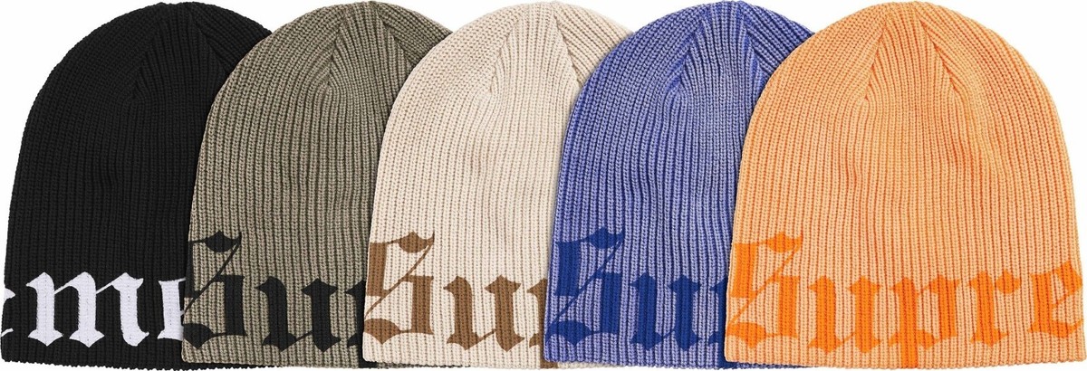 Supreme Old English Printed Beanie 5colors 26SS | eBay