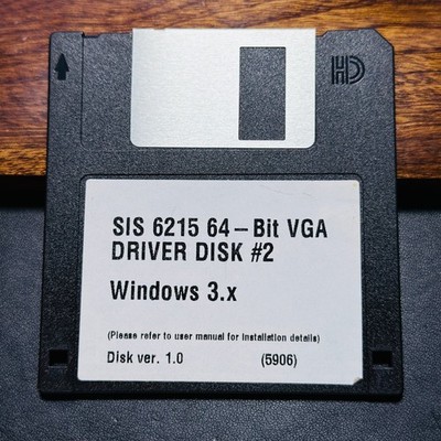 SiS 6215 64-Bit VGA Driver Disk 3.5'' Floppy Windows 3.x Disk 2