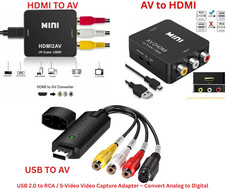 RCA AV to HDMI And HDMi To AV  Converter 1080P Mini Adapter  Video Audio UK