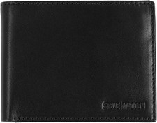 Men'S Slim Leather Wallet with Extra Capacity Attached Flip Pockets
