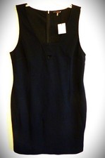 TRINA TURK  LITTLE BLACK DRESS  V-NECK CUT-OUT  NEW WITH $158 TAG  SIZE 16