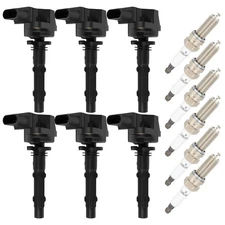Set of 6 Ignition Coil & Spark Plug For Mercedes-Benz G550 2015 5.5L UF535 New
