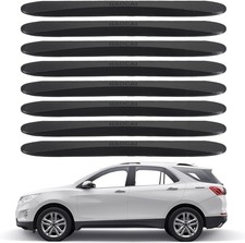 Bumper Guard Strip, 8 Pcs Anti-Collision Patch Anti-Scratch Rear Color: Black