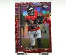 2025 Topps Chrome Football NFL CHRIS GODWIN BUCCANEERS RED LEATHER PARALLEL 283
