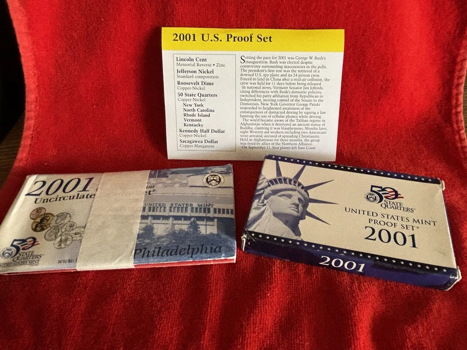 2001 US Mint Proof Set with Uncirculated P & D Coin Sets - Image 2 of 4