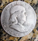 1951-S Franklin Half Dollar Silver