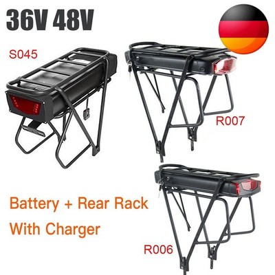 36V 48V E-bike Akku Elektrofahrrad Fahrrad Lithium Li-ion Batterie Gepäckträger