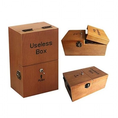 Useless Box Wooden Funny Toy Lassen Sie Mich allein Machine Box für Geburtstag