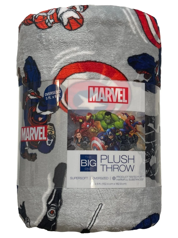The Big One Oversized Marvel Characters Plush Avengers Throw Blanket, 5 x 6 - Image 3 of 3