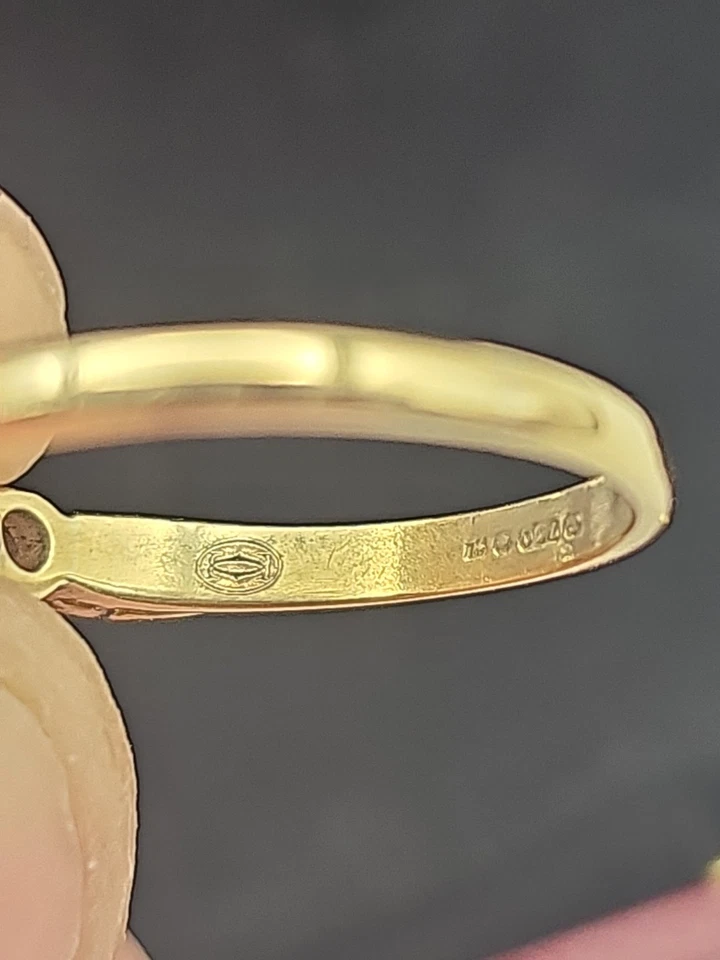 Anillo Cartier Vintage Oro 18 Ct Damas 3.26gr Diamante Talla L/M Con Caja Foto 4 de 4