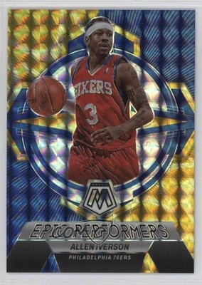 2022 Mosaic Epic Performers Reactive Yellow Prizm 87/99 Allen Iverson HOF 0z4z