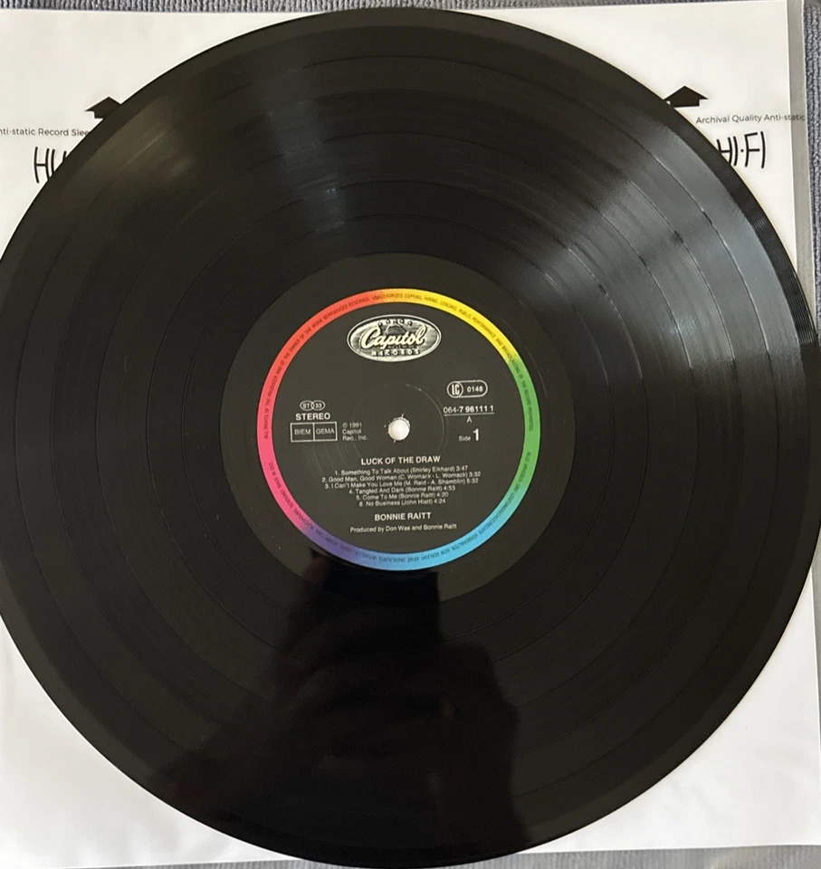 Bonnie Raitt - Luck Of The Draw (1991) Vinyl LP Record. EX vinyl / NM sleeve - Image 4 of 4