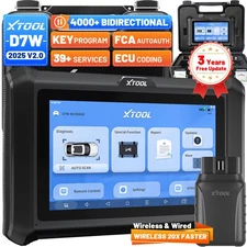 2025 XTOOL D7W V2.0 Full System Diagnostic Bidirectional OBD2 Scanner ECU Coding