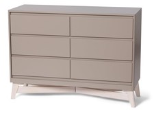 6 Drawer Dresser 47.6 D x 18.5 W 34.5 H Taupe Little Seeds Pala