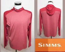 Simms SolarFlex Hoody Mens Medium Cutty Red Fishing Comfort NWT #W4506