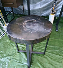 Round Black Side Table 50cm L x 50cm W x 55cm H