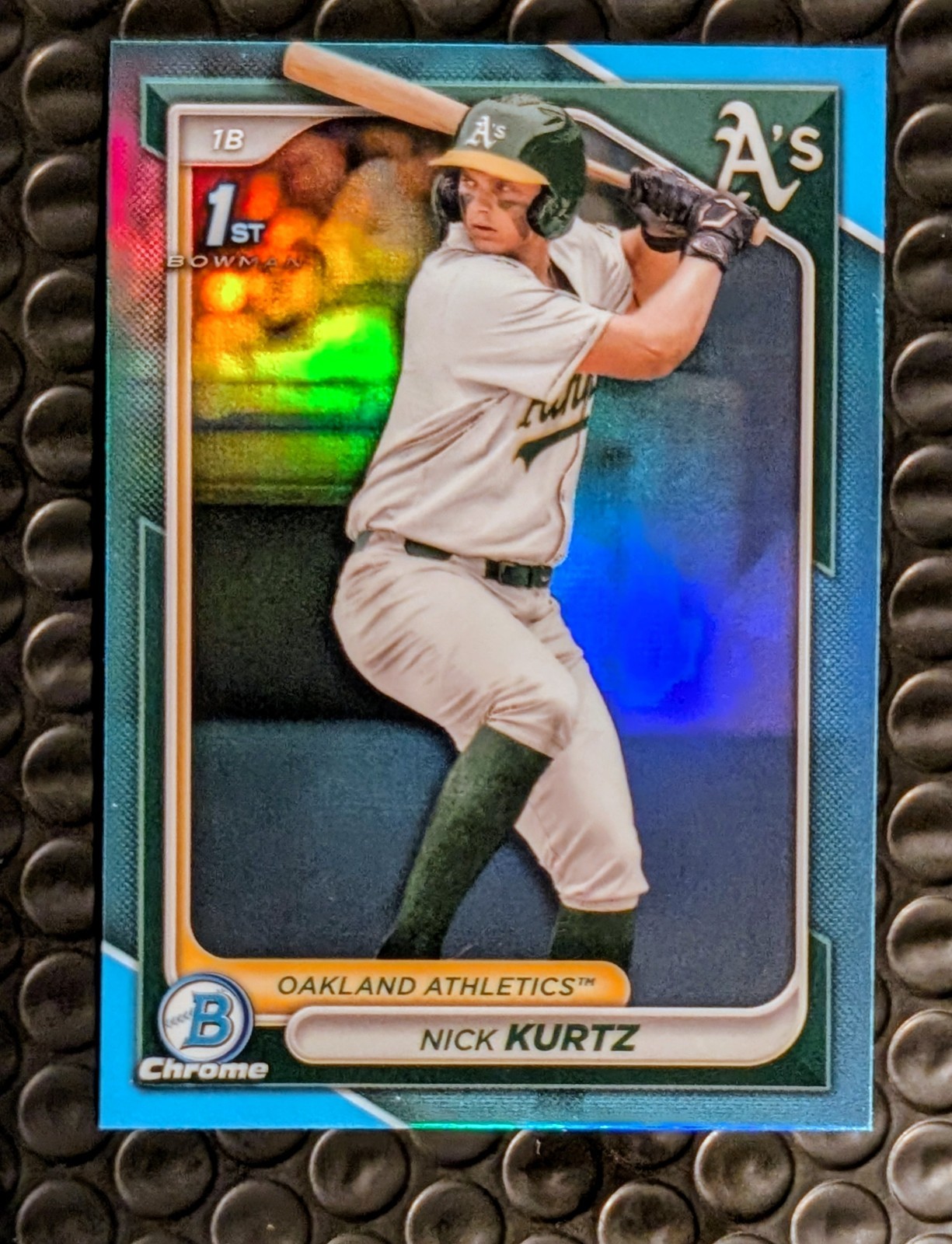 🎄💎Nick Kurtz 2024 Bowman Draft Chrome #BDC-56 1st Sky Blue Refractor 💎🎄 ROY