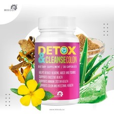 HIBODY Detox  Cleanse Colon , Dietary Suplement, 30 Capsules.