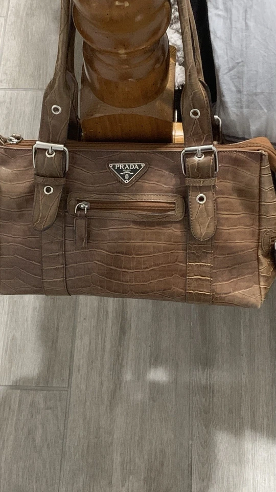 Prada Brown Vintage Crocodile Milano Dal 1913 Handbag - Image 2 of 4