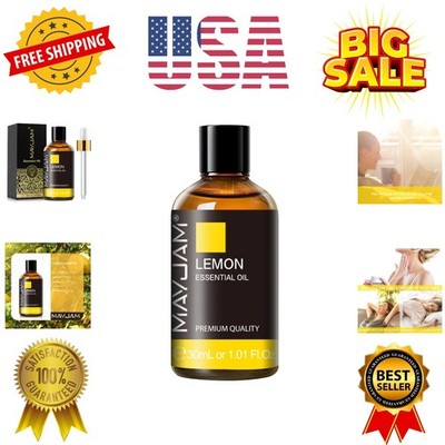 Lemon Essential Oil 30ML/1.01FL.OZ,  Lemon Oil Essential Oils with Glass Drop...