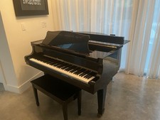 Bergmann TG-150 4'11" Ebony Polish Baby Grand Piano with Prodigy Player System