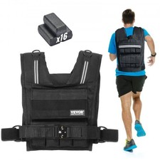 VEVOR Adjustable Weighted Vest, 35lb Weight Vest with Iron Weights, Shoulder Pad