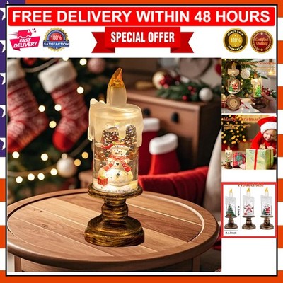 Flameless Snow Globe Candles - Enchanting Christmas Glow with Glittering Effect