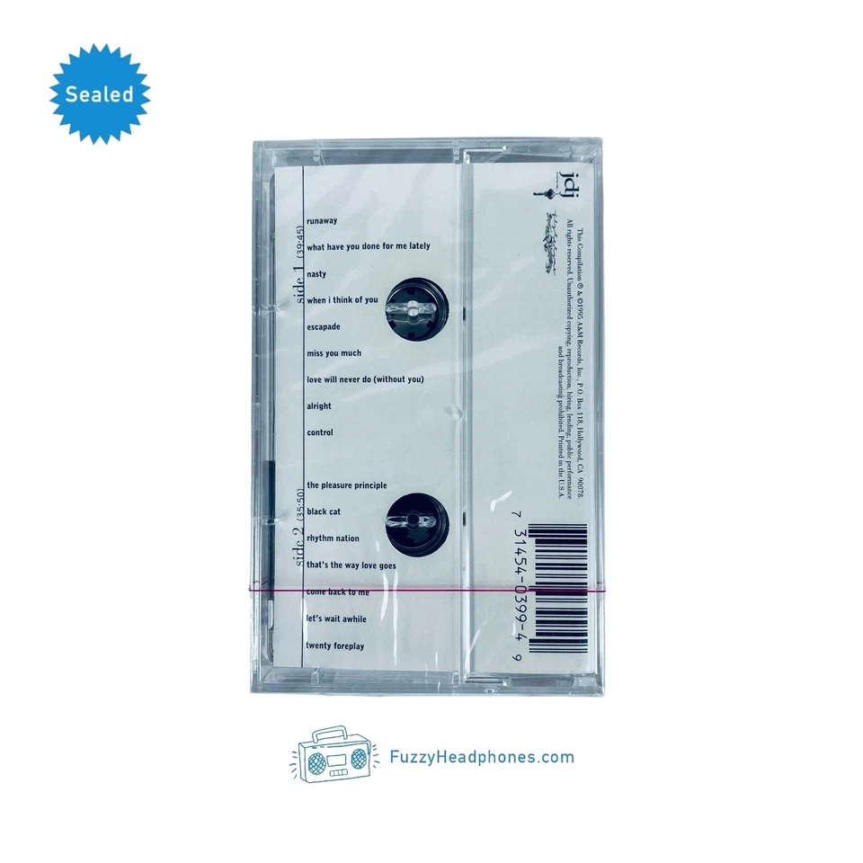 Janet Jackson Design Of A Decade Cassette Tape 1995 w/ Hype US 1st Press SEALED - Image 2 of 4