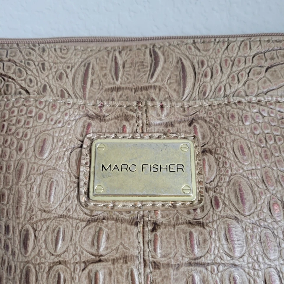 Marc Fisher Cream Color Alligator Tote Purse - Image 2 of 4