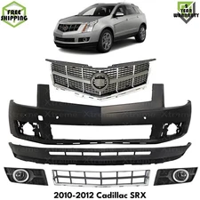 Front Bumper Cover Paintable & Grille Assembly Kit For 2010-2012 Cadillac SRX