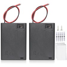 Goweewon AA Battery Holder, 2 Pack 3 AA Battery Holder with Leads, with Switc...
